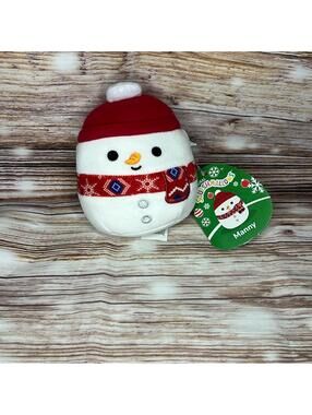 Christmas Holiday Squishmallow Plush MANNY 2023 KellyToy Snowman